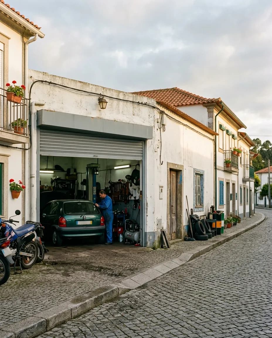A fachada da oficina Morincheira na Póvoa de Varzim